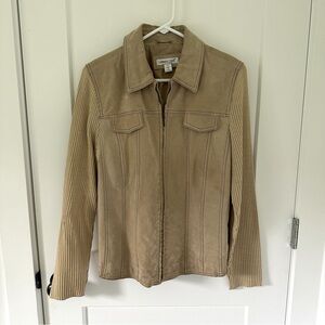 Coldwater Creek Leather/Wool Jacket Sz12